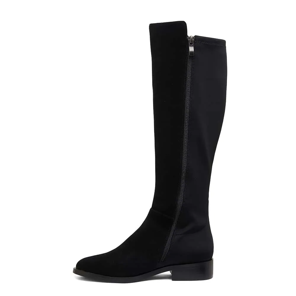 Kennedy Boot in Black Suede