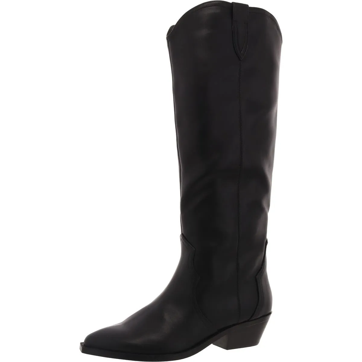 Kitt Womens Faux Leather Square Toe Ankle Boots