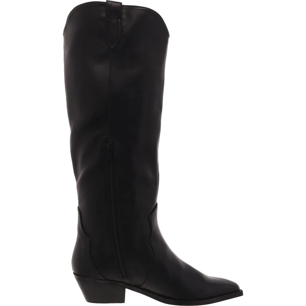 Kitt Womens Faux Leather Square Toe Ankle Boots