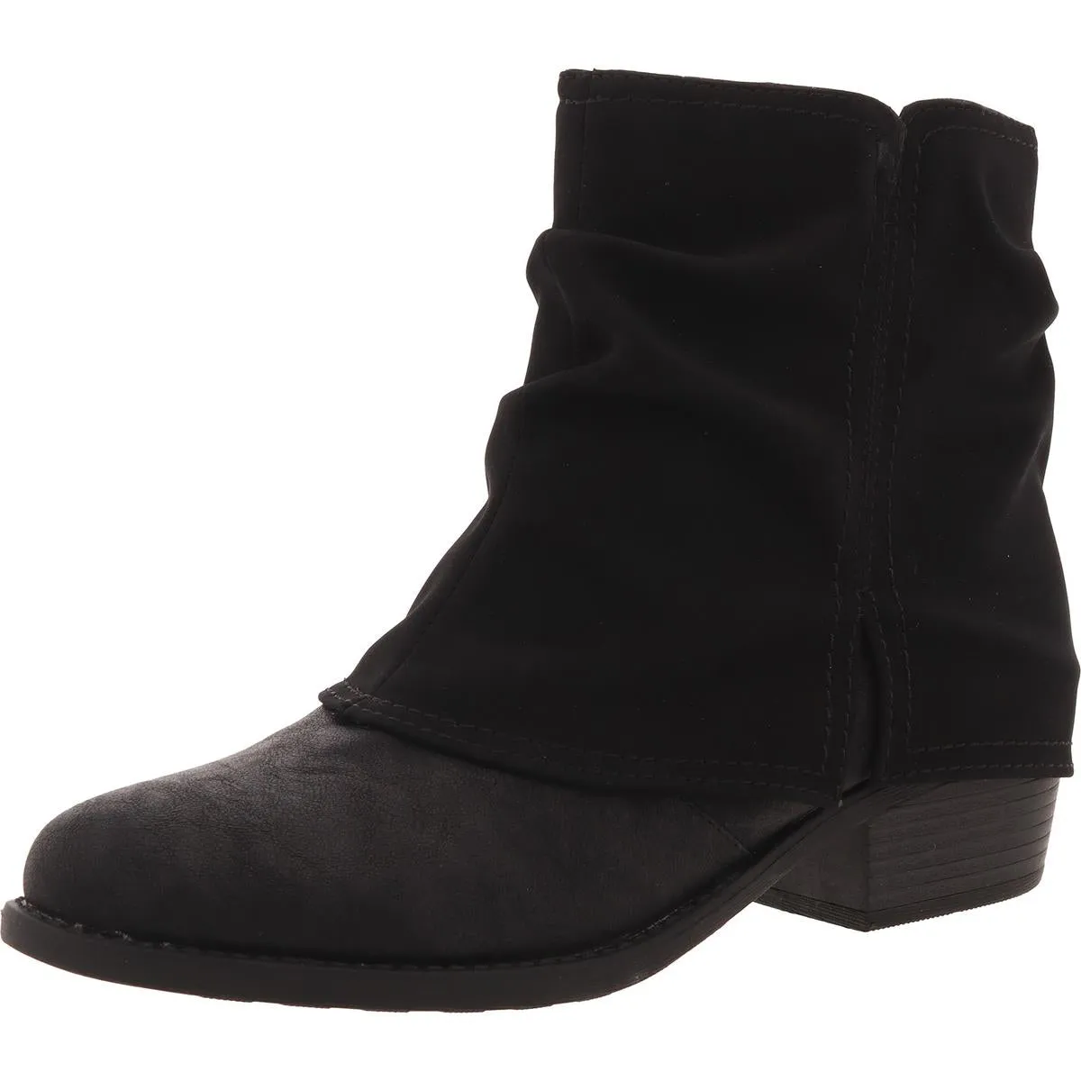 Kudos Womens Faux Leather Block Heel Ankle Boots