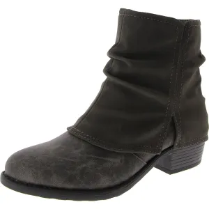 Kudos Womens Faux Leather Block Heel Ankle Boots