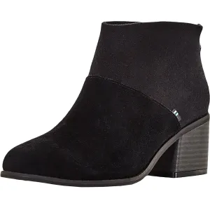 Lacy Womens Suede Ankle Block Heel Boot