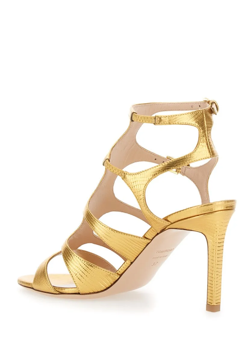 Laminated Printed Lizard Sandal