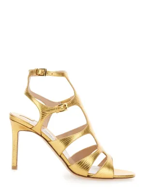 Laminated Printed Lizard Sandal