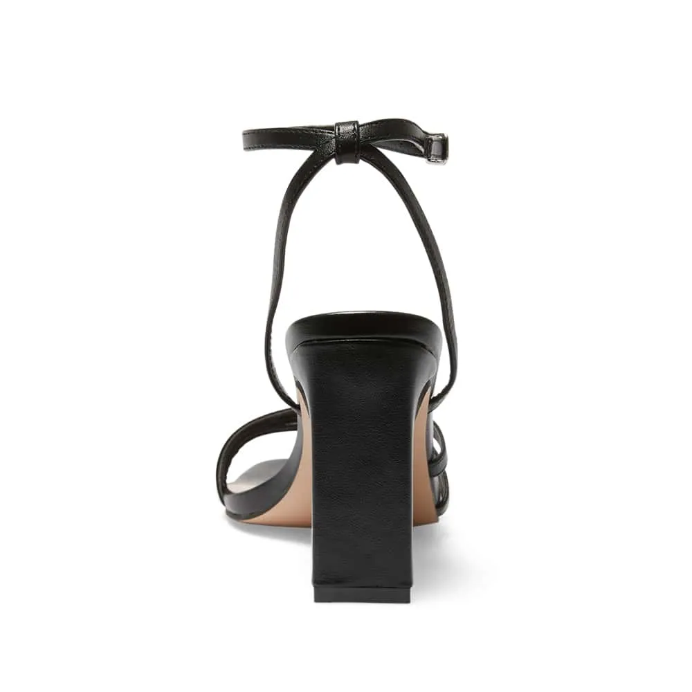 Lara Heel in Black Smooth