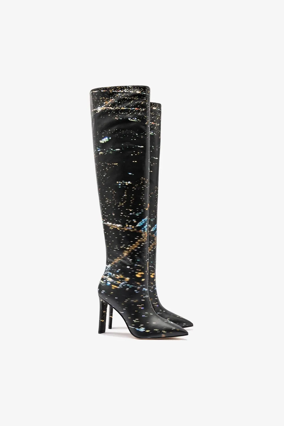 Larroud x Libertine Boot In Black LAX Printed Leather