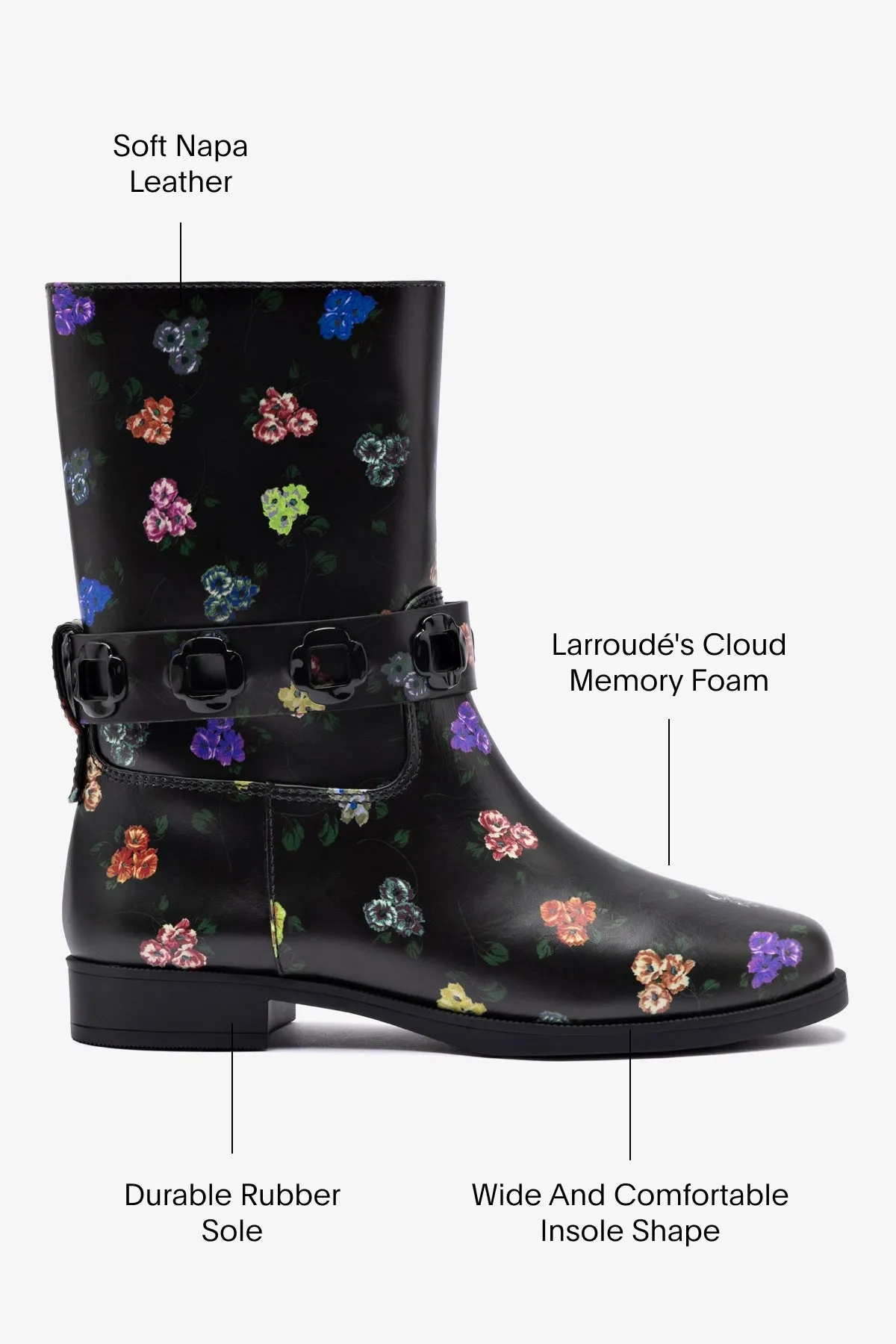 Larroud x Libertine Milan Flat Bootie In Antique Primrose