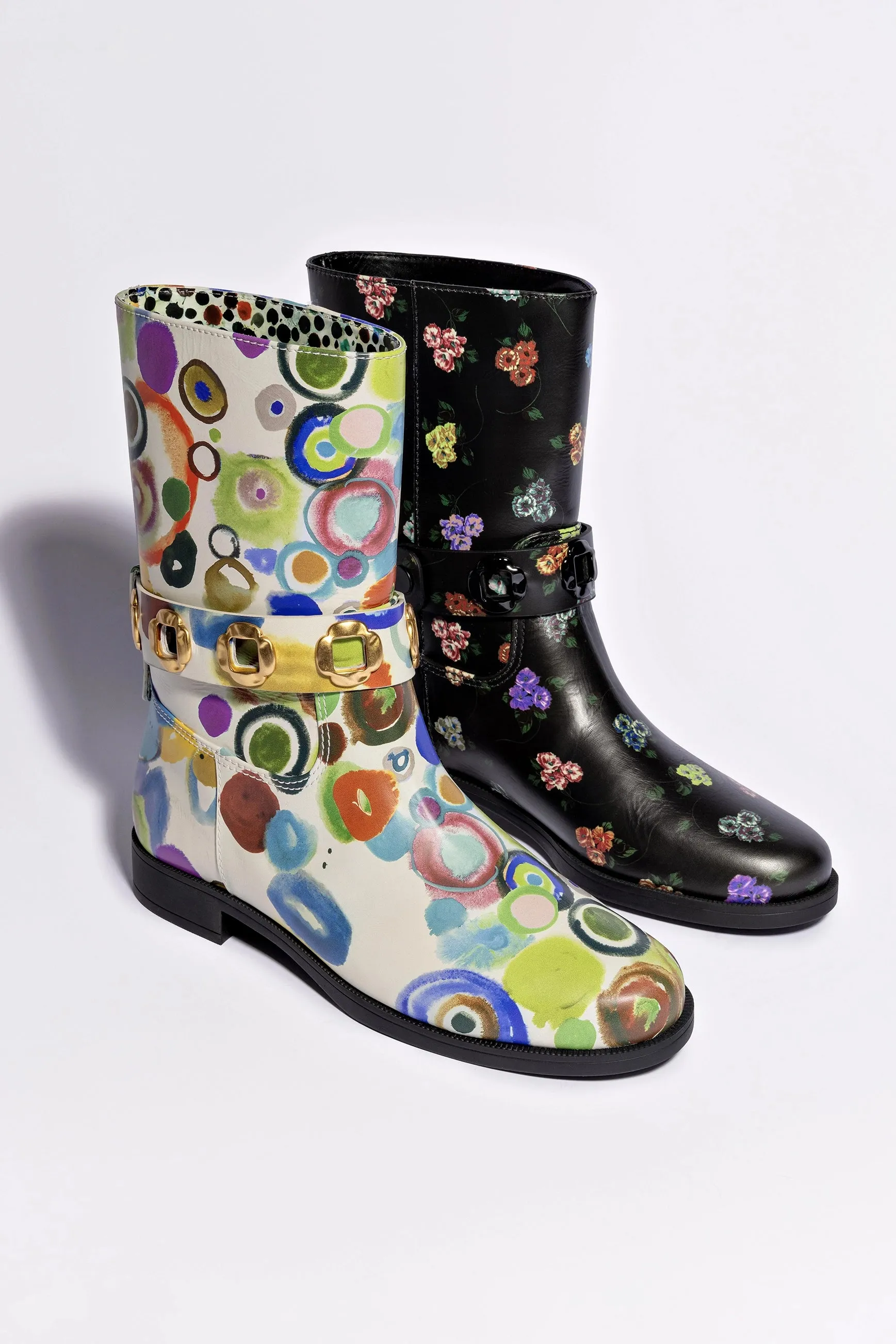 Larroud x Libertine Milan Flat Bootie In Antique Primrose
