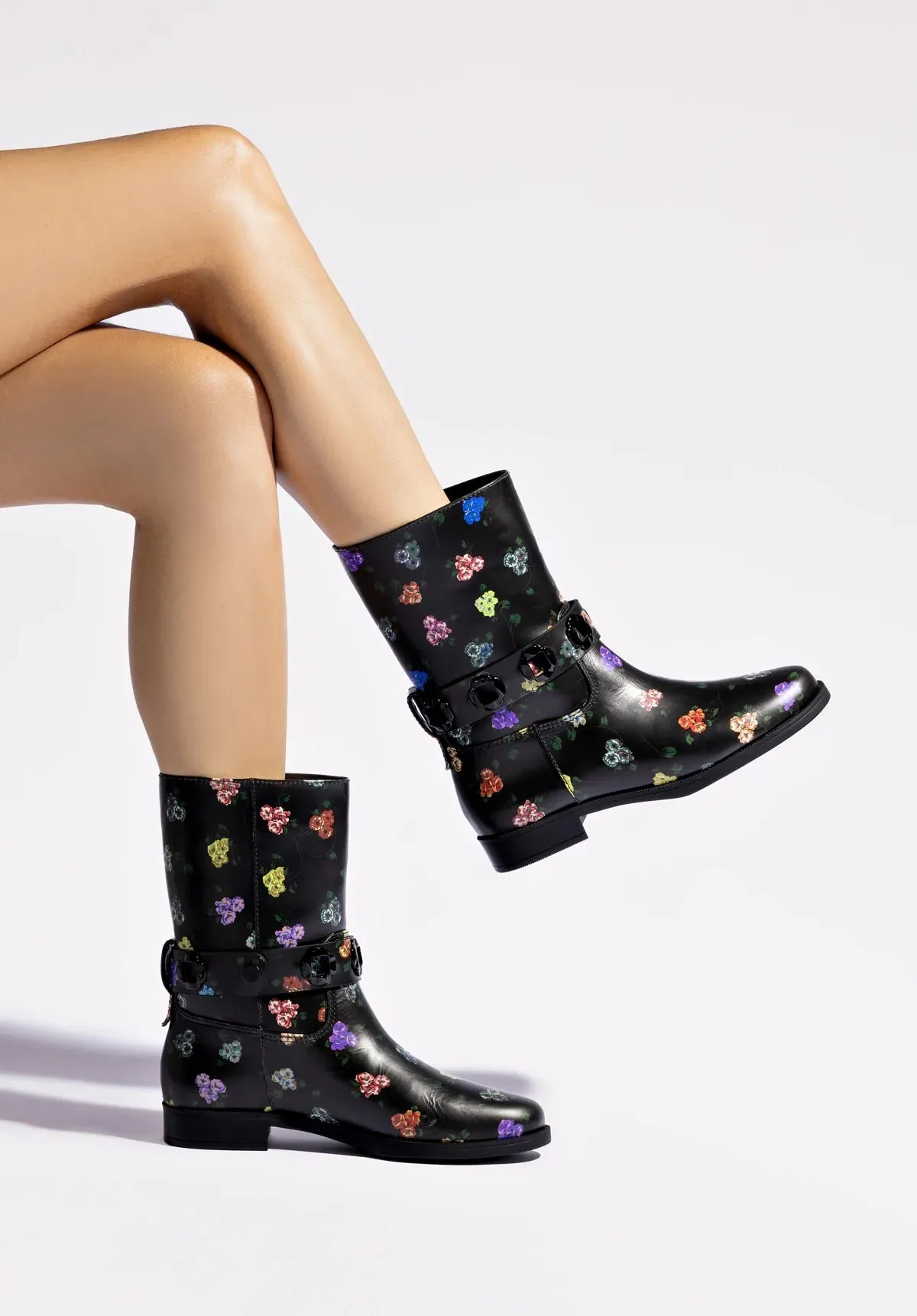 Larroud x Libertine Milan Flat Bootie In Antique Primrose