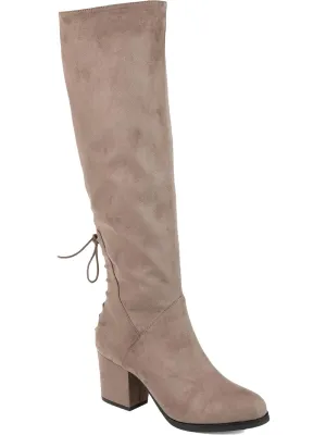 Leeda Womens D Faux Suede Knee-High Boots