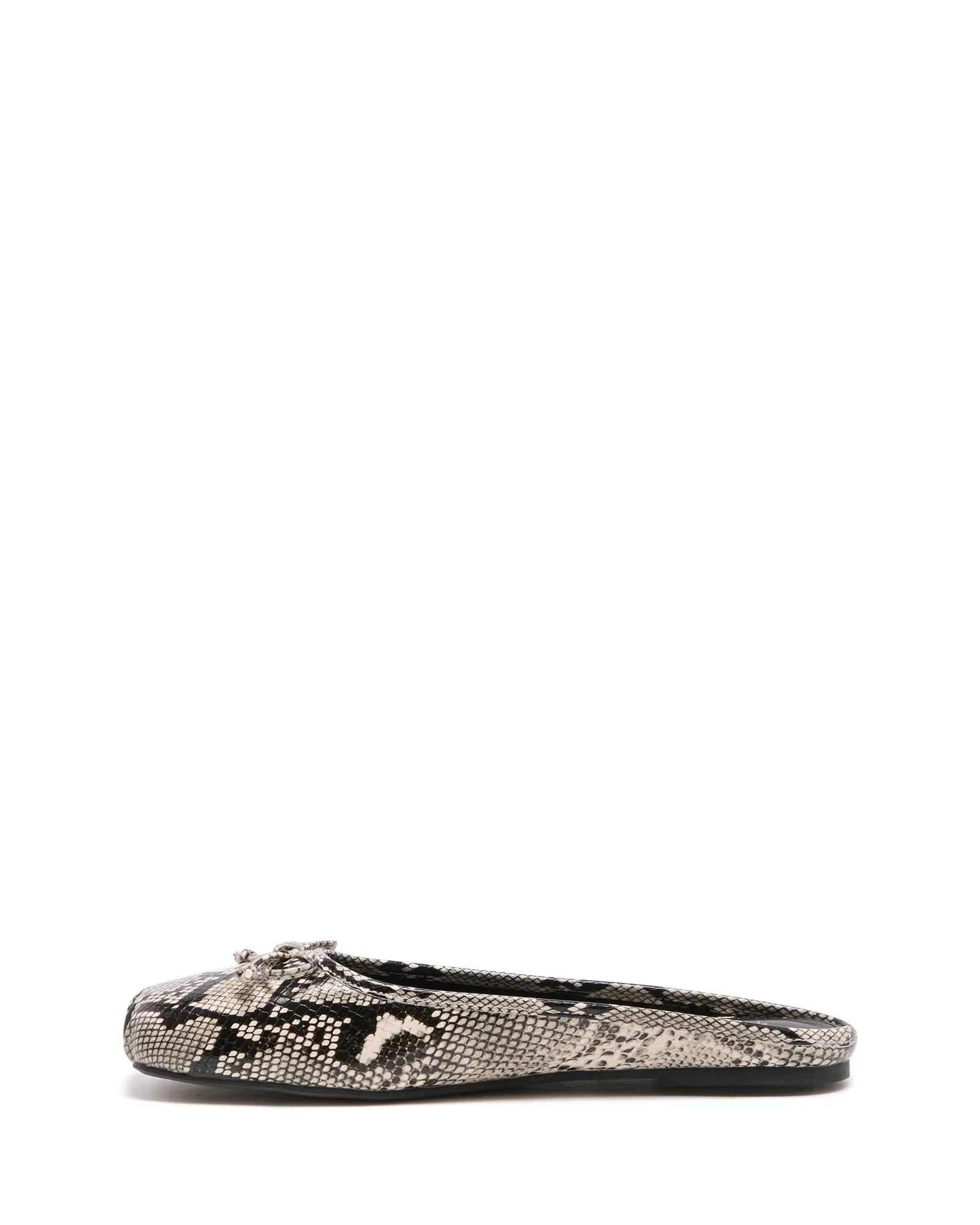 Lilah Ballet Flat Black/White Snake