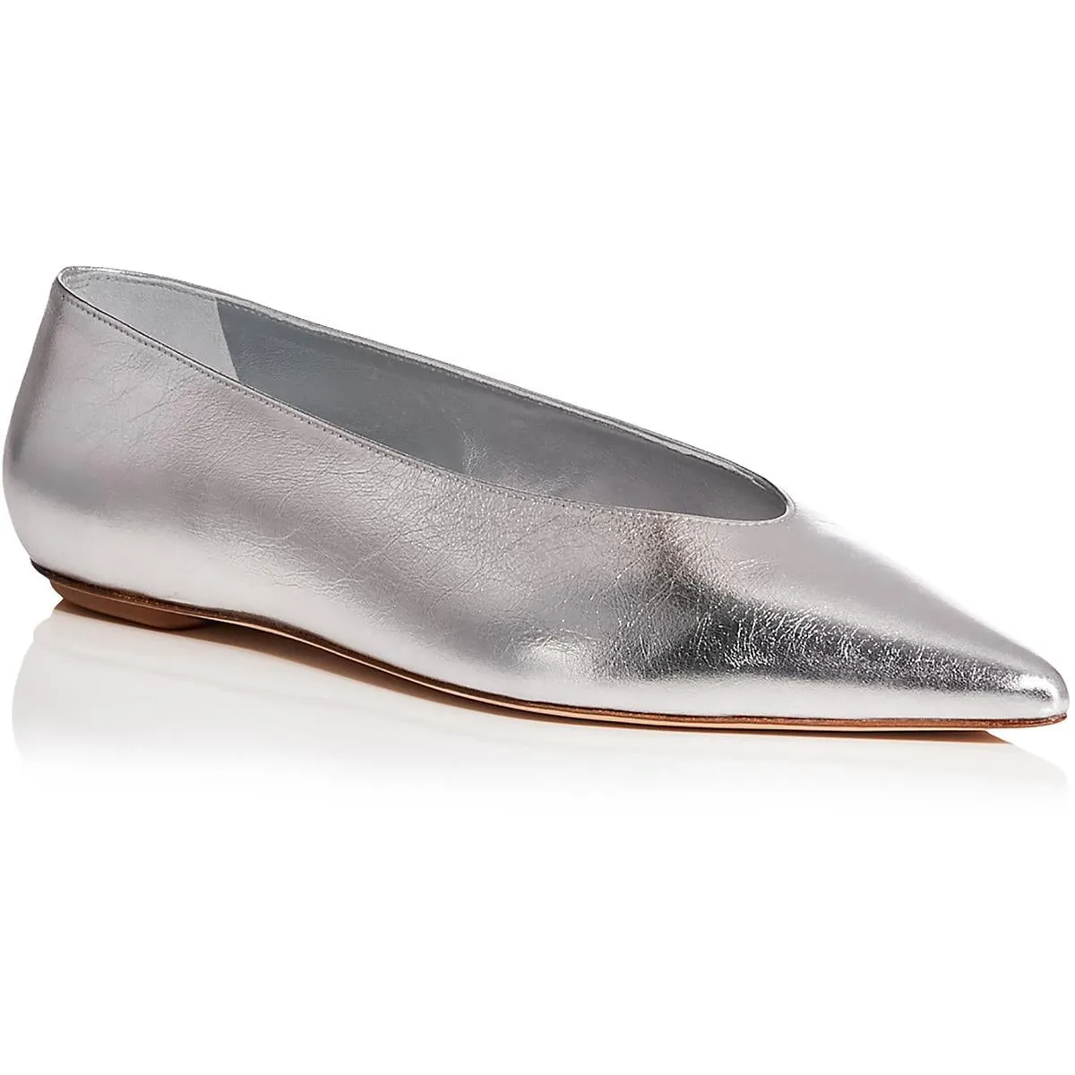 Lina Womens Metallic Leather Loafers