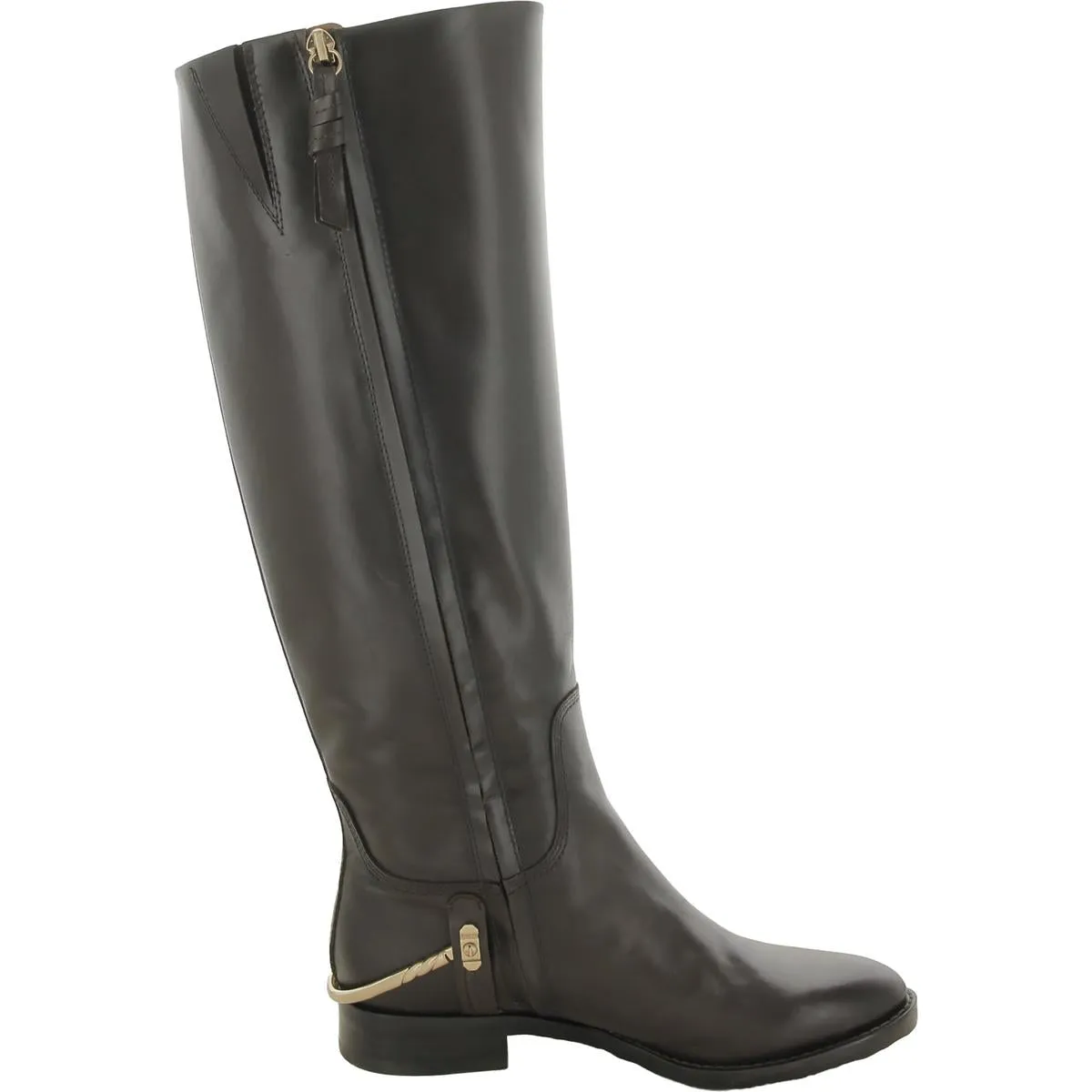 Lindy Womens Leather Round Toe Knee-High Boots