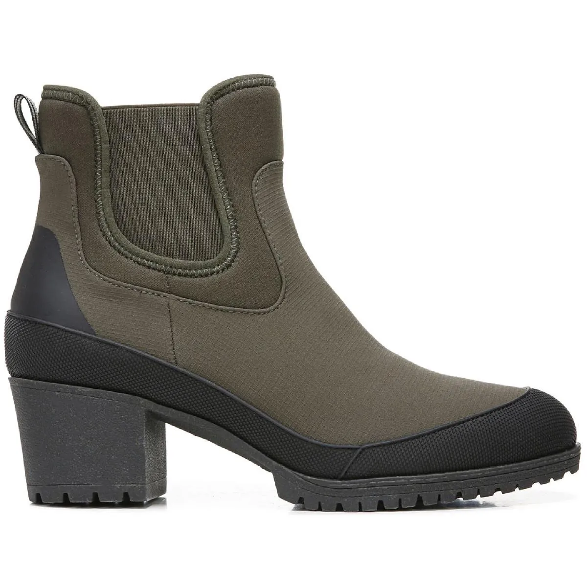 Line Em Up Womens Pull On Almond Toe Chelsea Boots