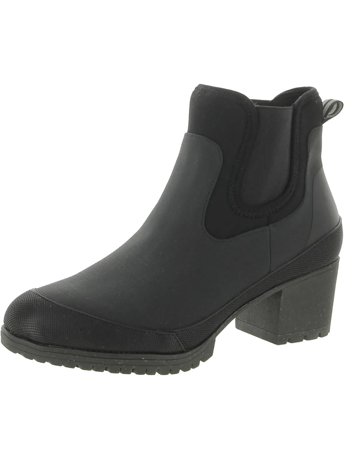 Line Em Up Womens Pull On Almond Toe Chelsea Boots