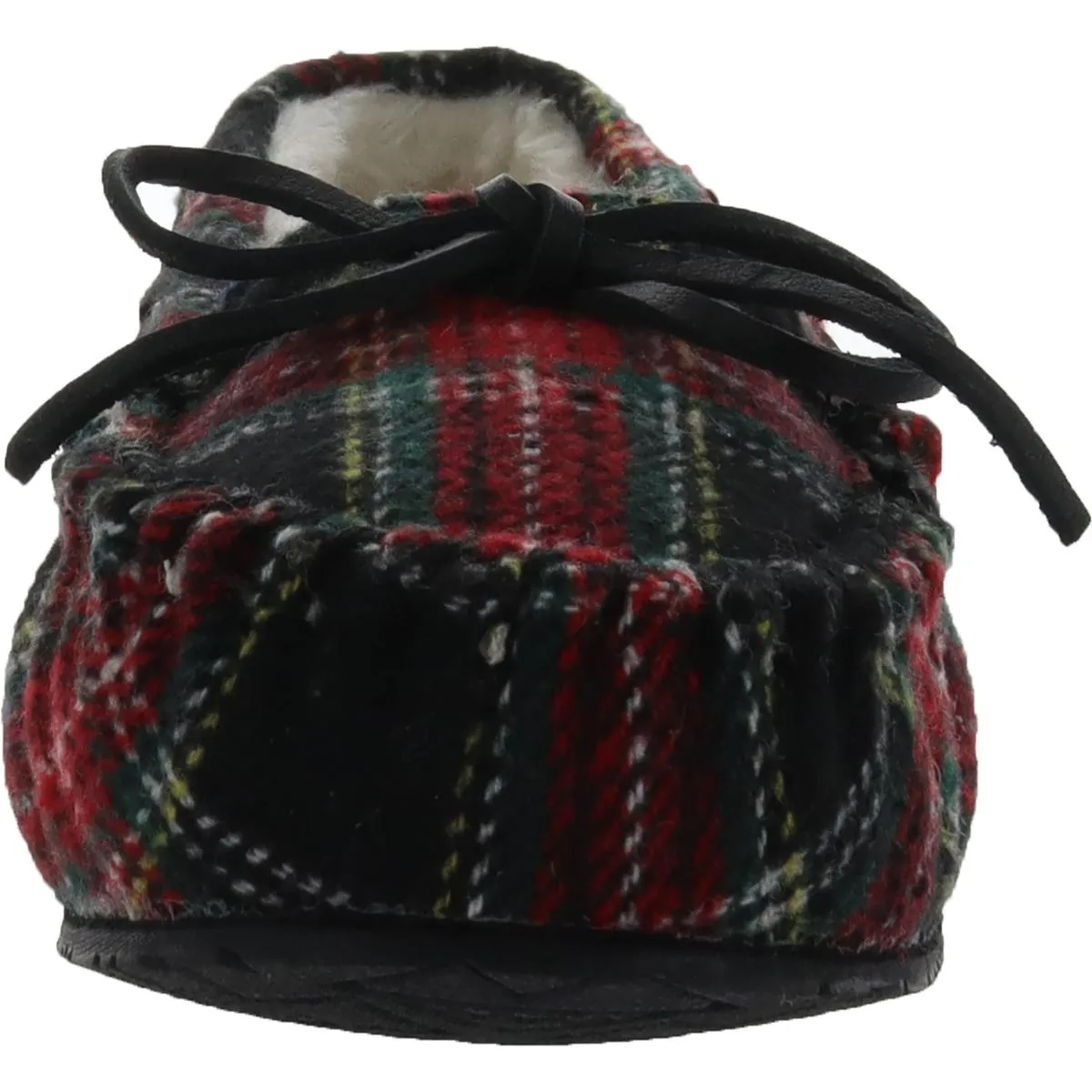 Lodge Trapper Womens Plaid Slip On Loafer Slippers