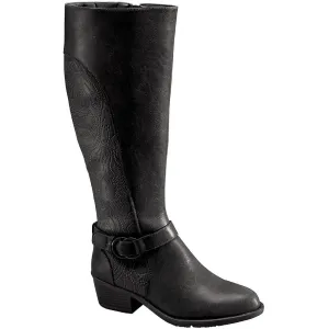 Luella Womens Embossed Faux Leather Knee-High Boots