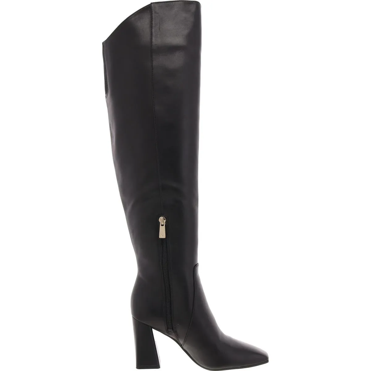 Lyric Womens Leather Square Toe Over-The-Knee Boots
