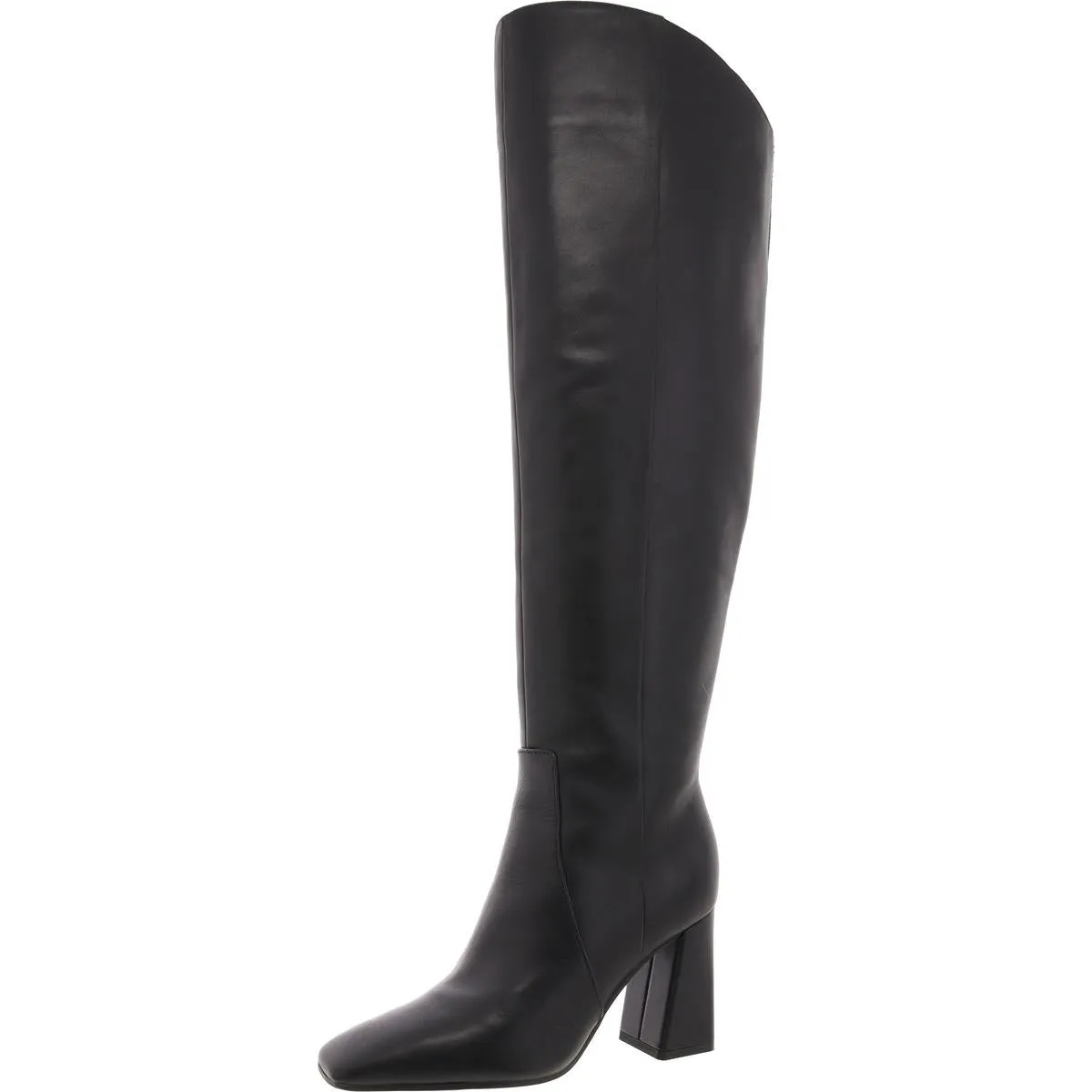 Lyric Womens Leather Square Toe Over-The-Knee Boots