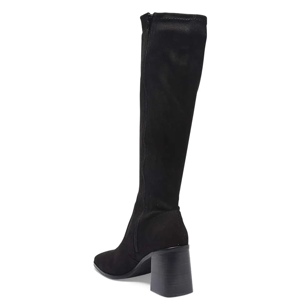 Macbeth Boot in Black Suede Look