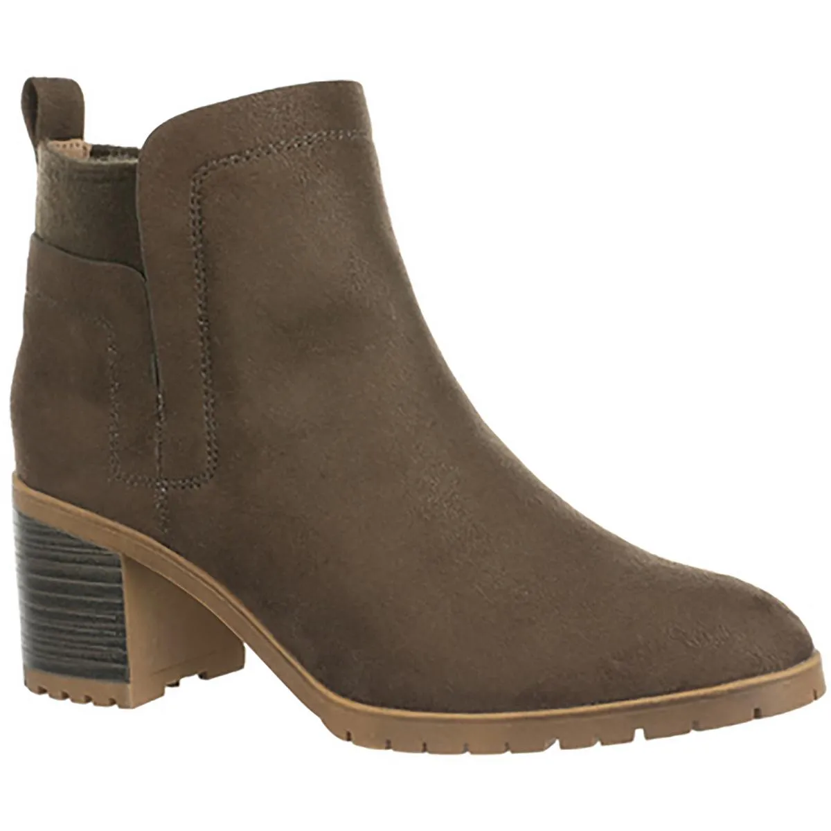 Maggie Womens Zipper Faux Suede Ankle Boots