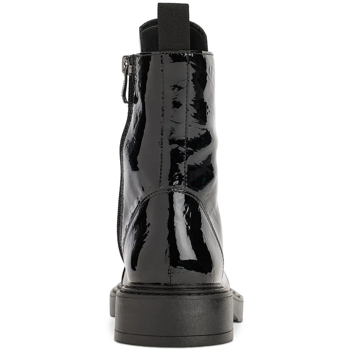 Malaya Womens Faux Leather Metallic Combat & Lace-Up Boots
