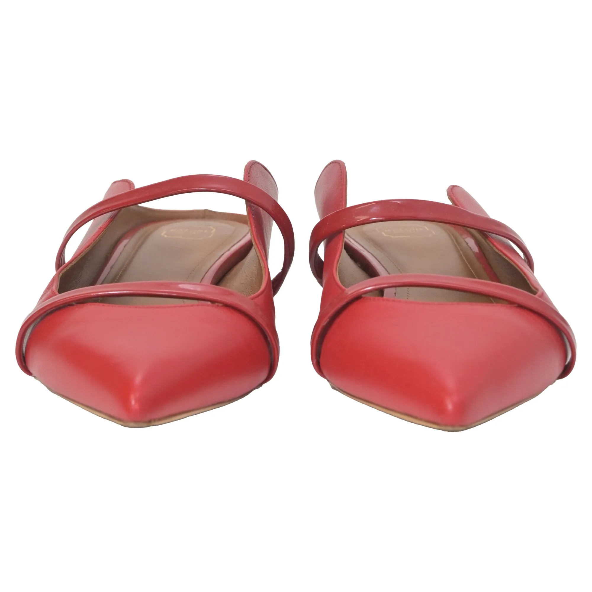 Malone Souliers Maureen Slip-On Flats in Red Leather