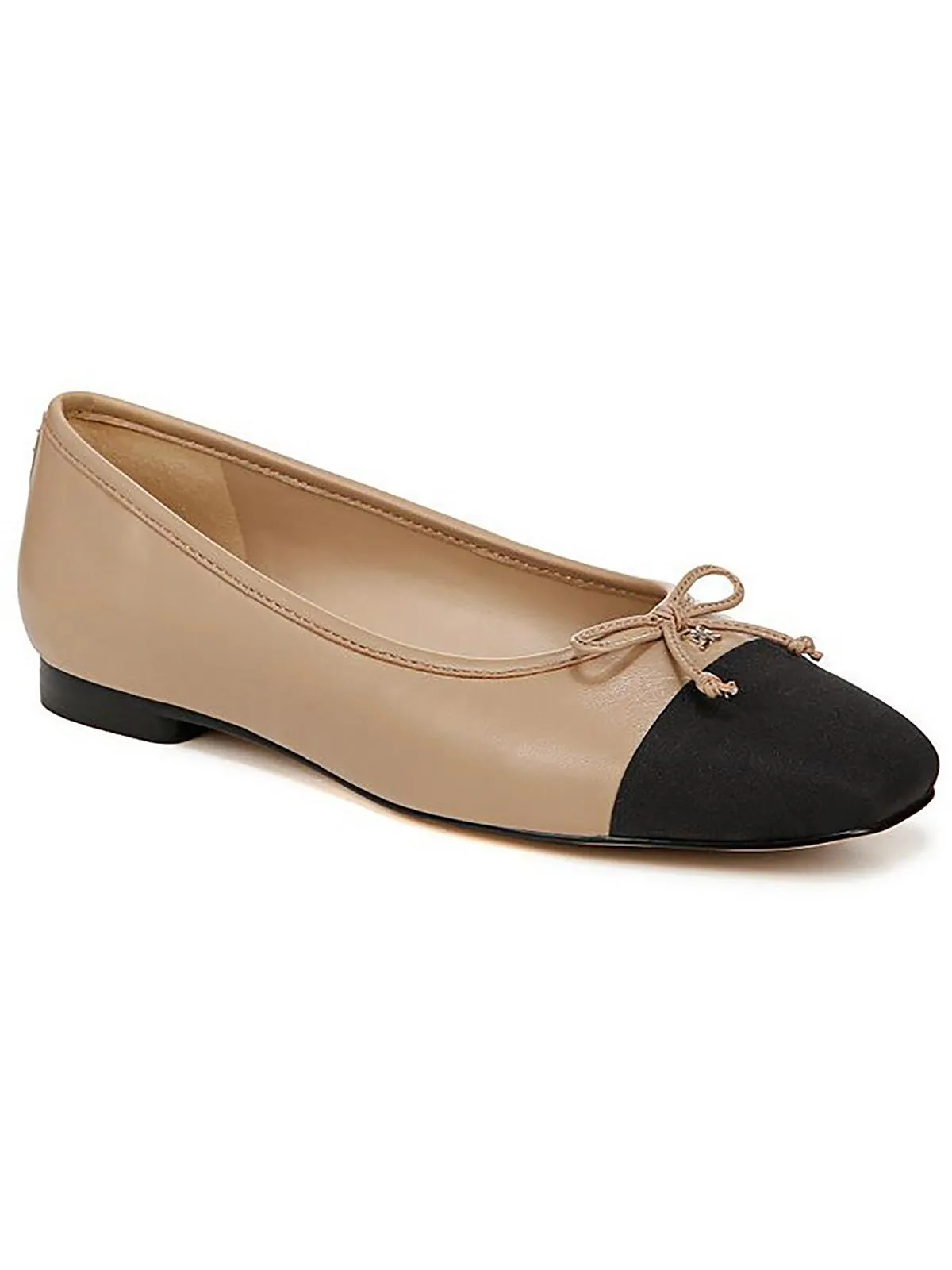 Marley Womens Leather Bow Ballet Flats