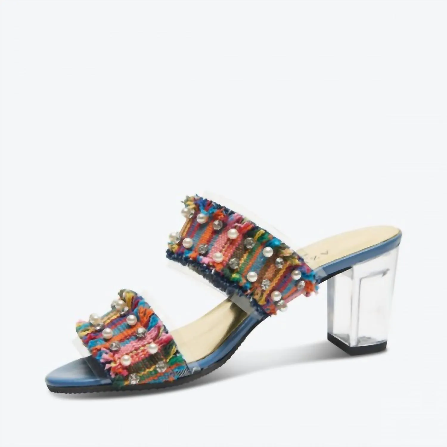 Merra Heeled Sandal In Ocean/multi