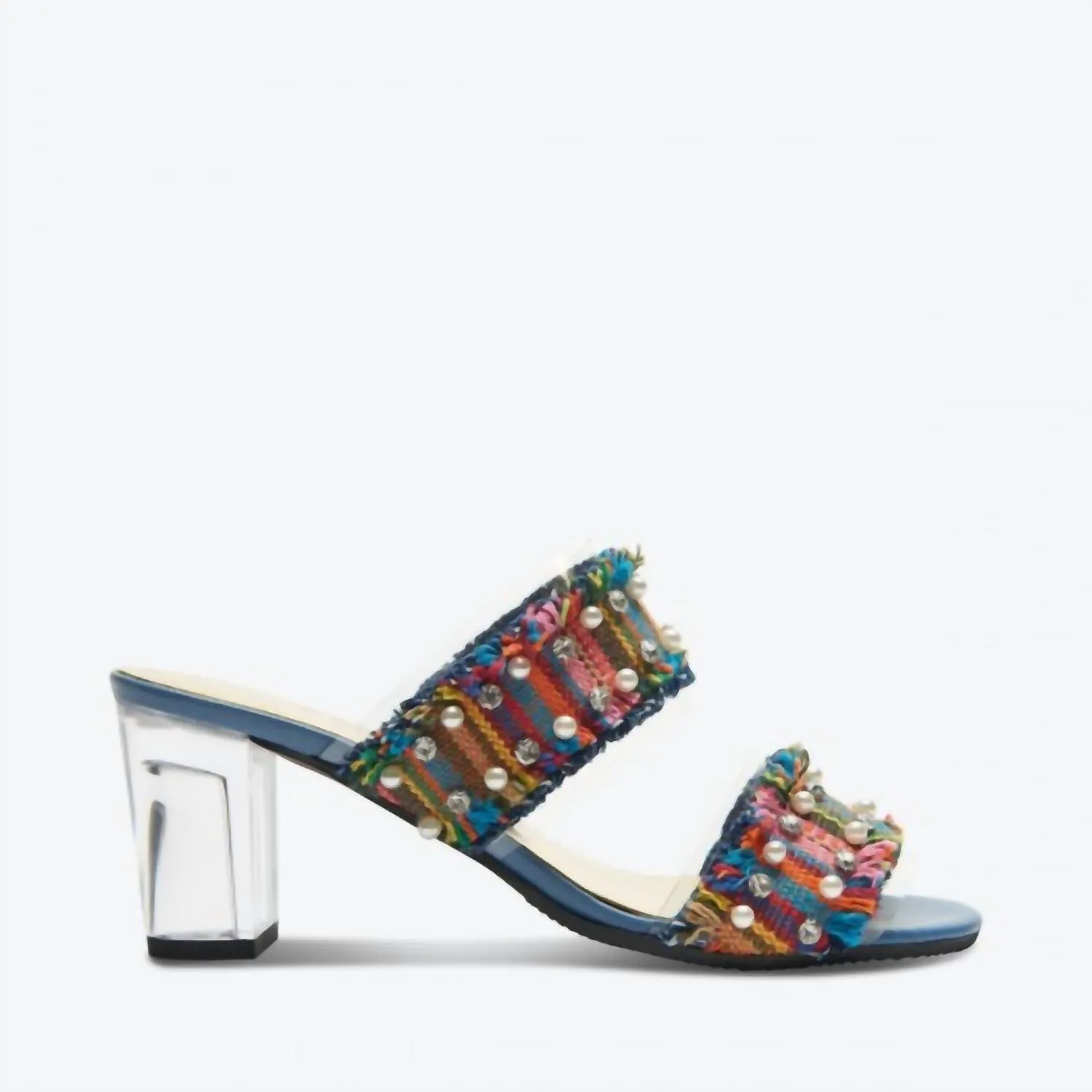 Merra Heeled Sandal In Ocean/multi