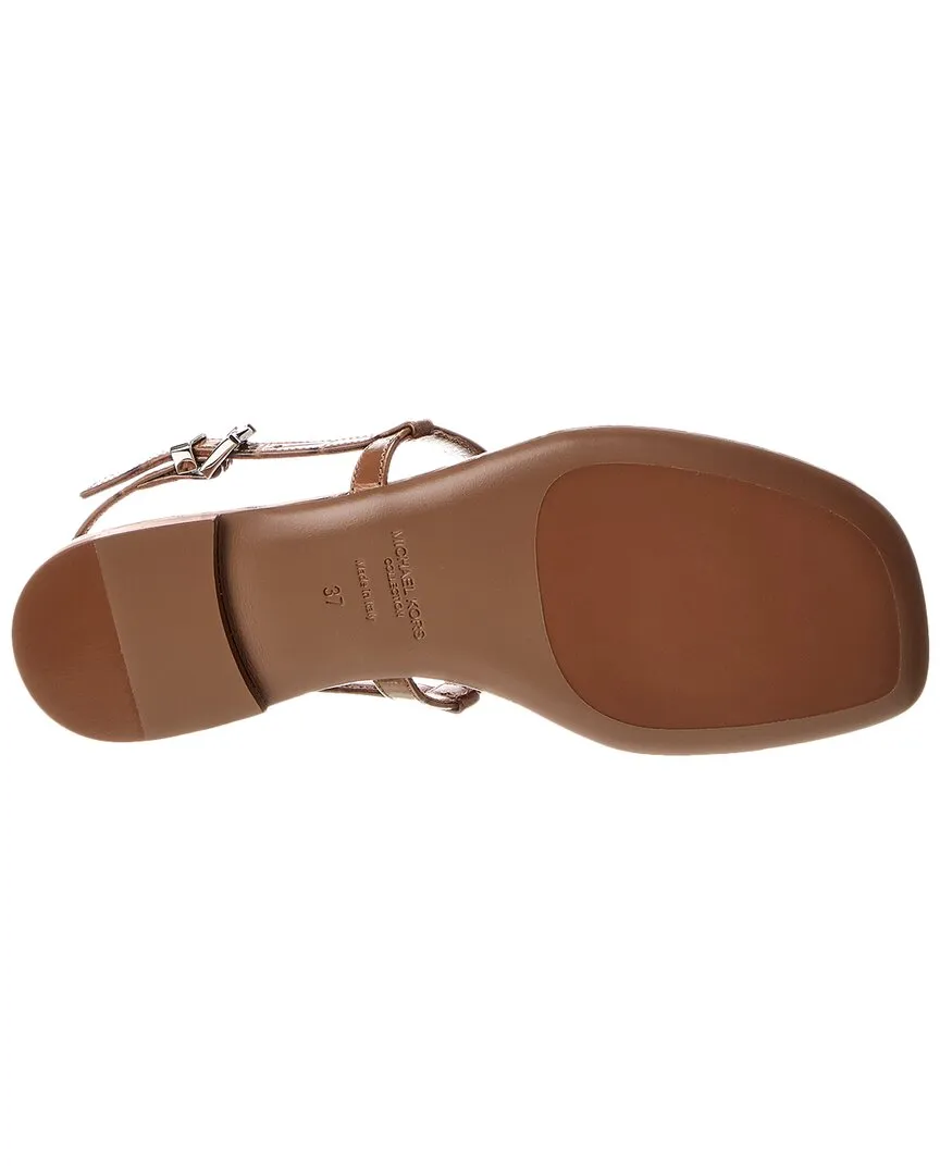 Michael Kors Collection Sofia Runway Croc-Embossed Leather Sandal