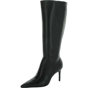 Mikki  Womens Leather Pointed Toe Knee-High Boots