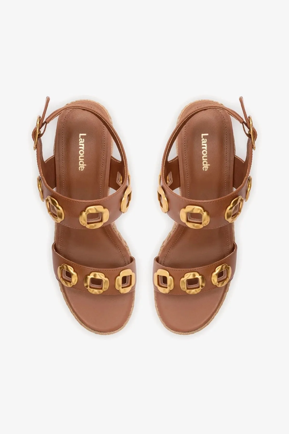 Milan Espadrille In Caramel Leather