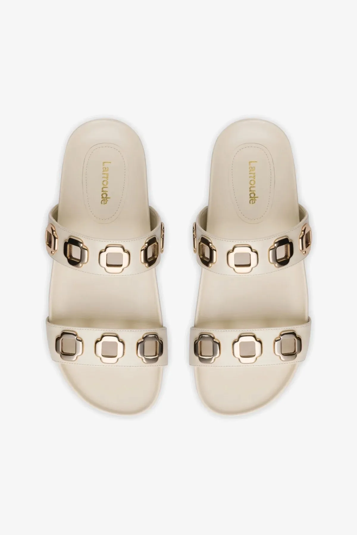 Milan Slide In Ivory Leather