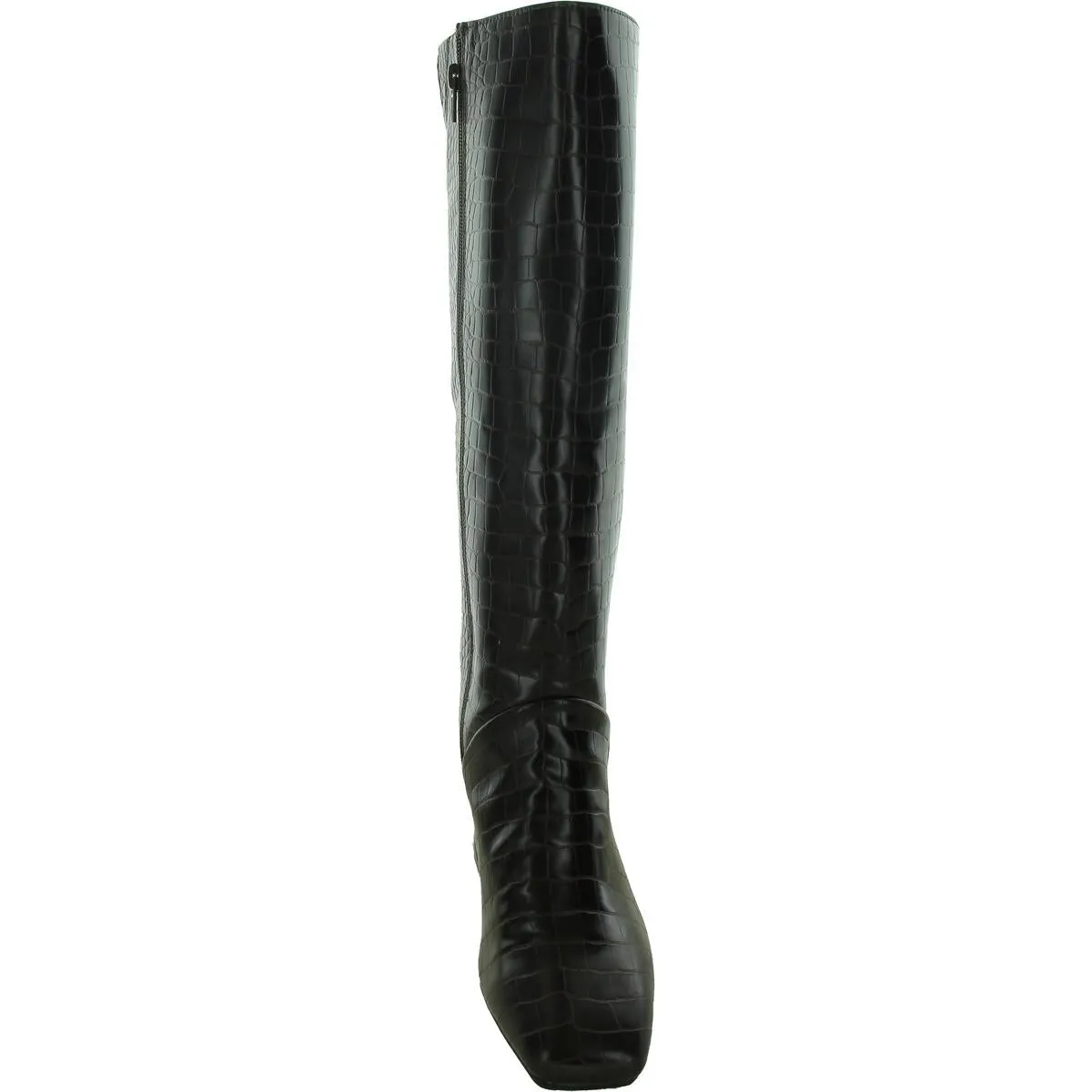 Millerr Womens Faux Leather Square Toe Knee-High Boots