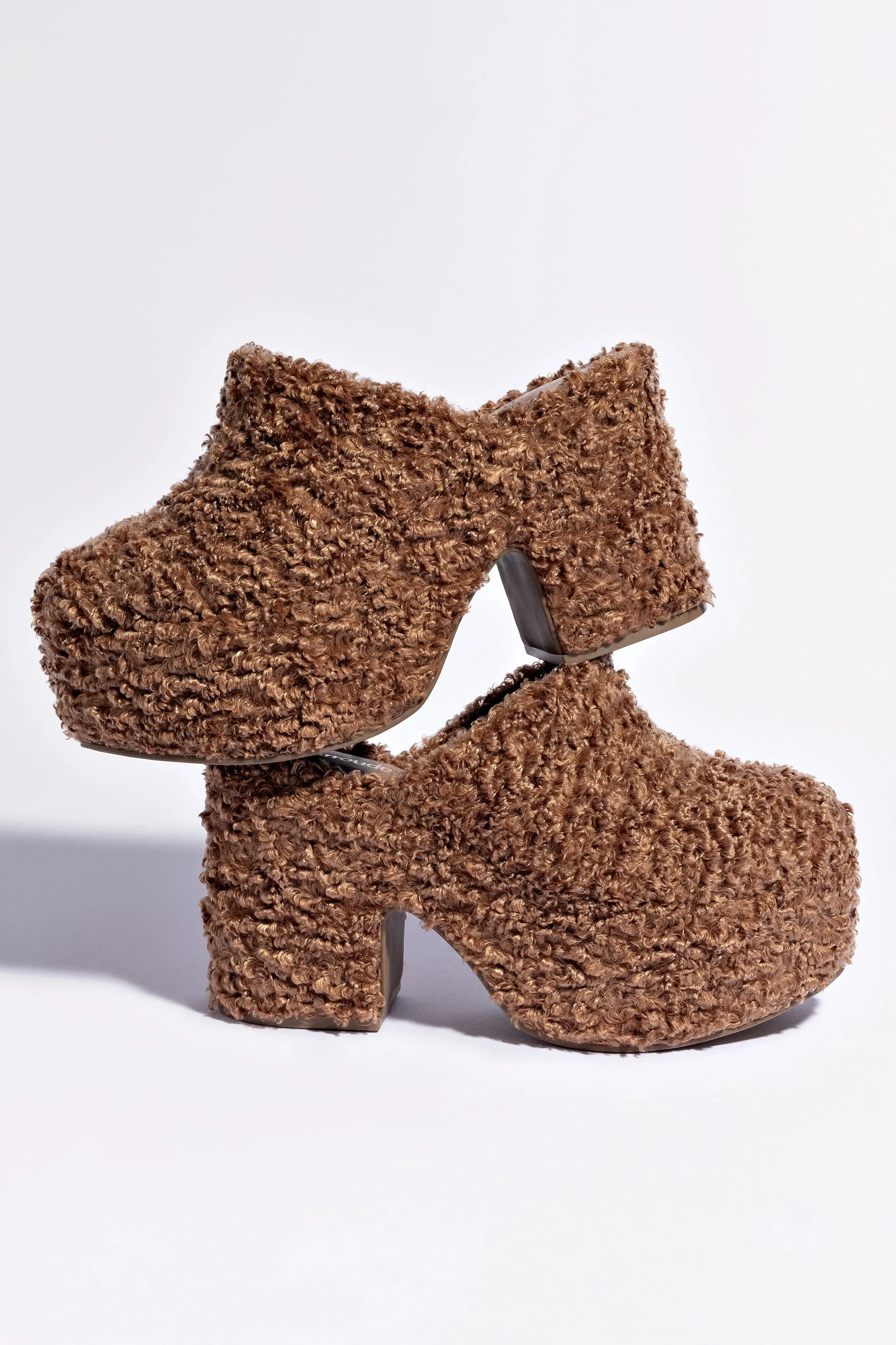 Miso Clog In Brown Shearling