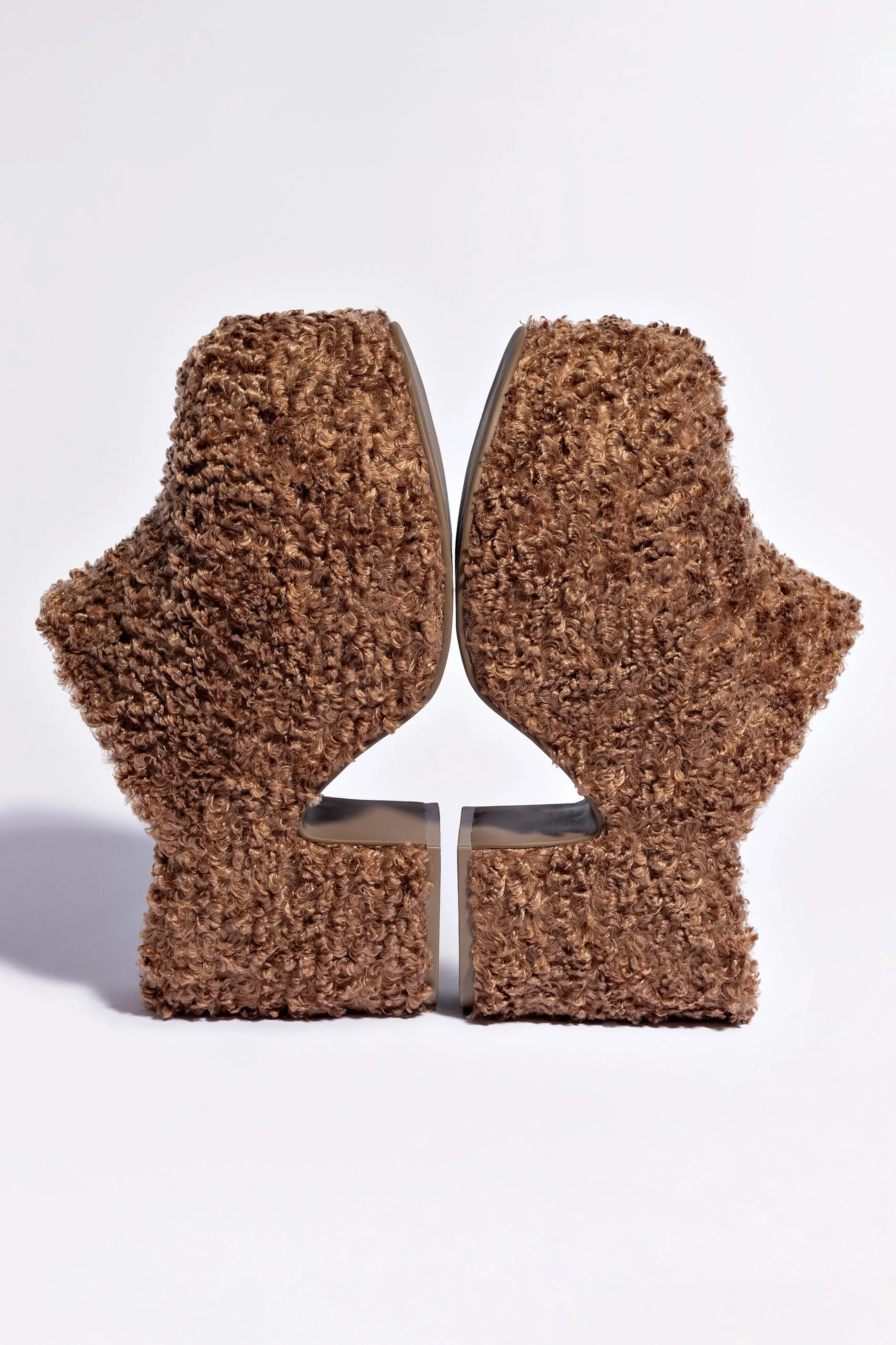 Miso Clog In Brown Shearling