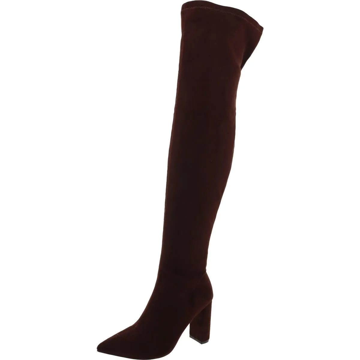 Monia Womens Faux Suede Heels Over-The-Knee Boots