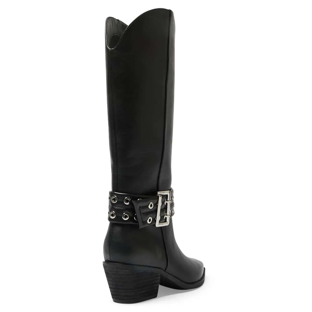 Montana Boot in Black Smooth