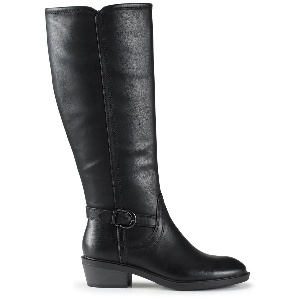 NENA Womens Buckle Leather Knee-High Boots