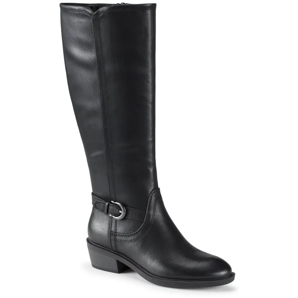 NENA Womens Buckle Leather Knee-High Boots