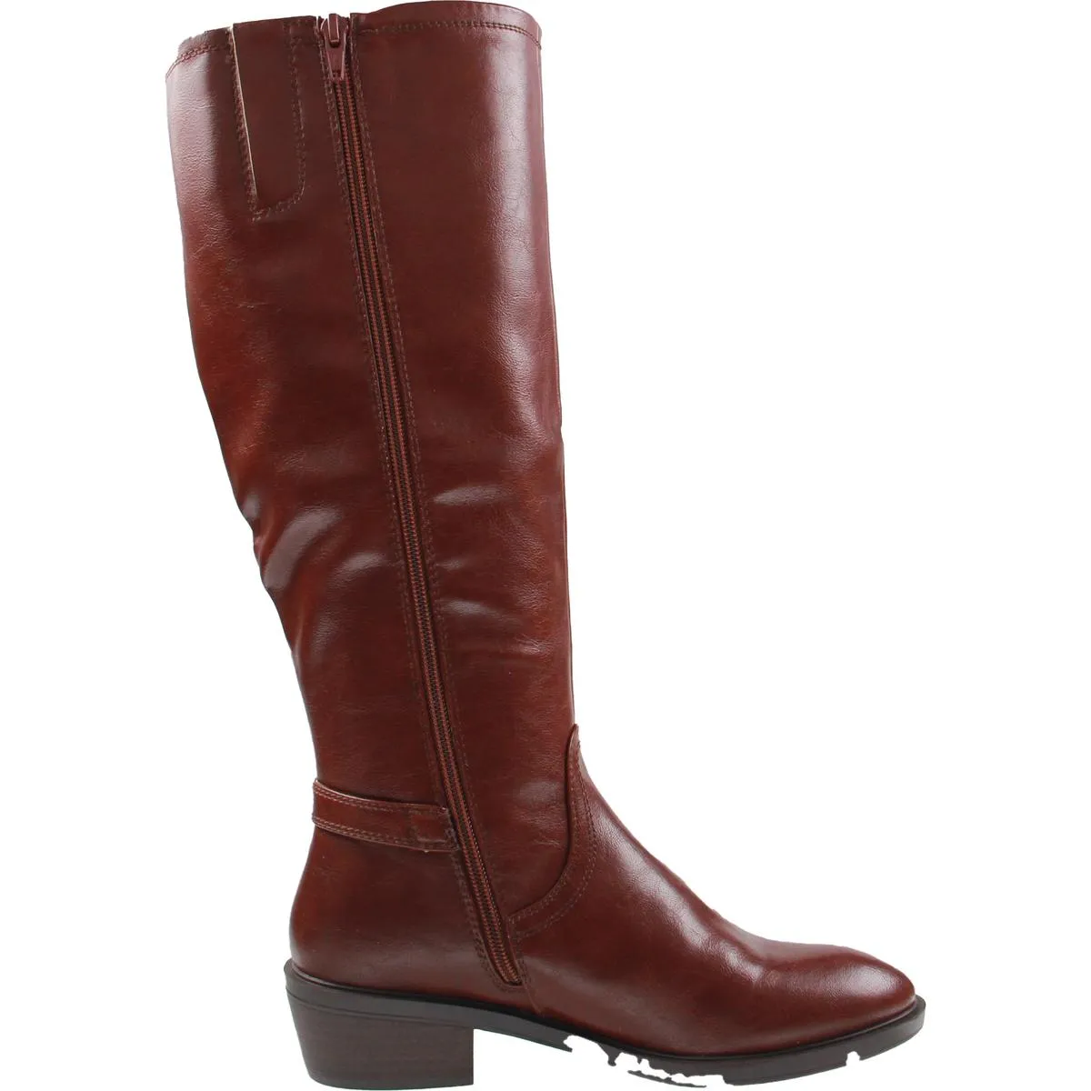 NENA Womens Buckle Leather Knee-High Boots