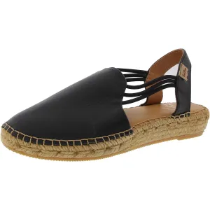 Noelia Womens Strappy Leather Espadrilles