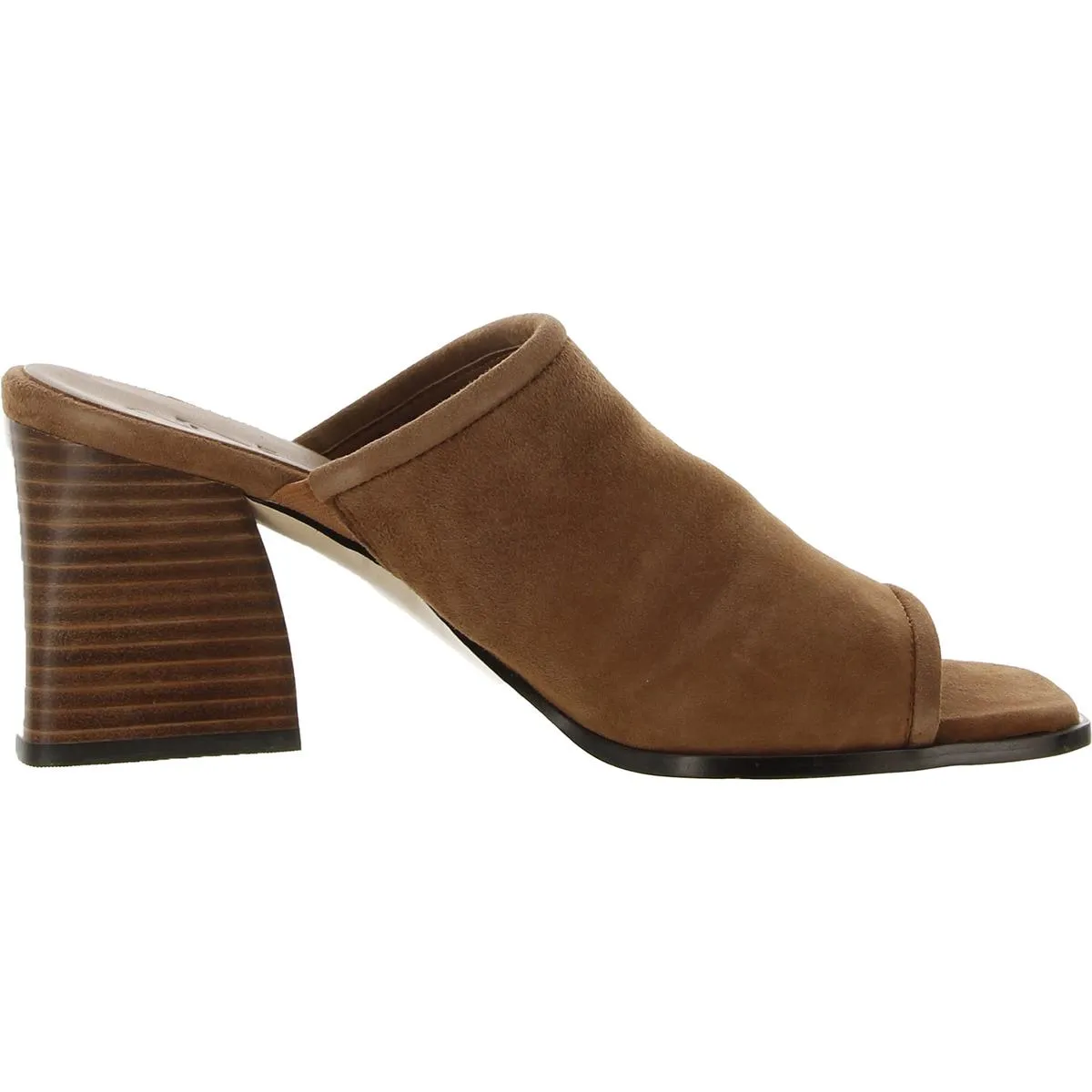 Nolla Womens Leather Square Toe Heels