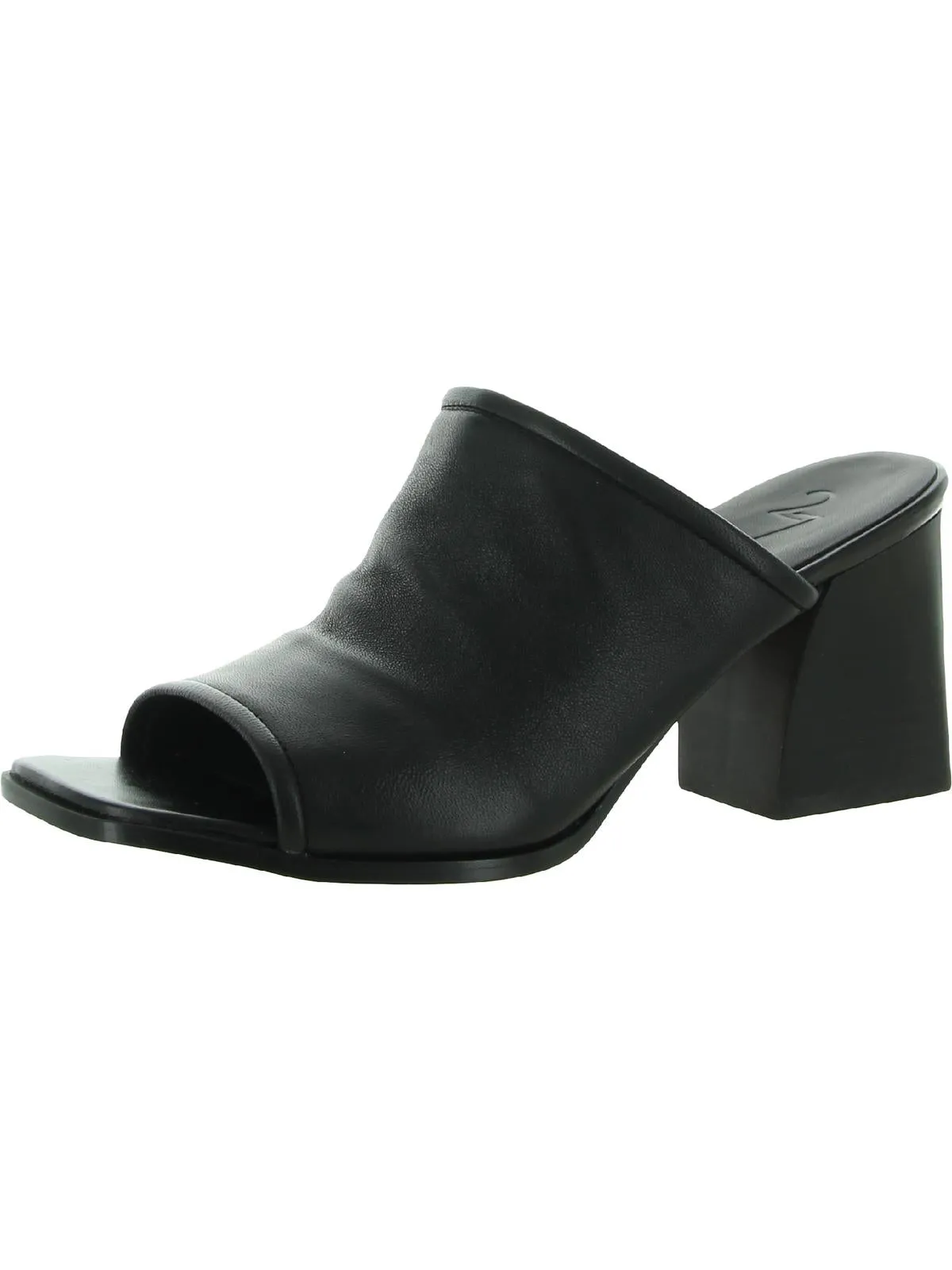 Nolla Womens Leather Square Toe Heels