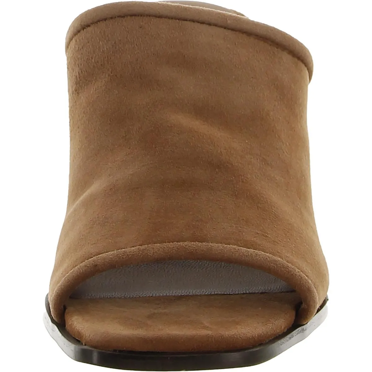 Nolla Womens Leather Square Toe Heels