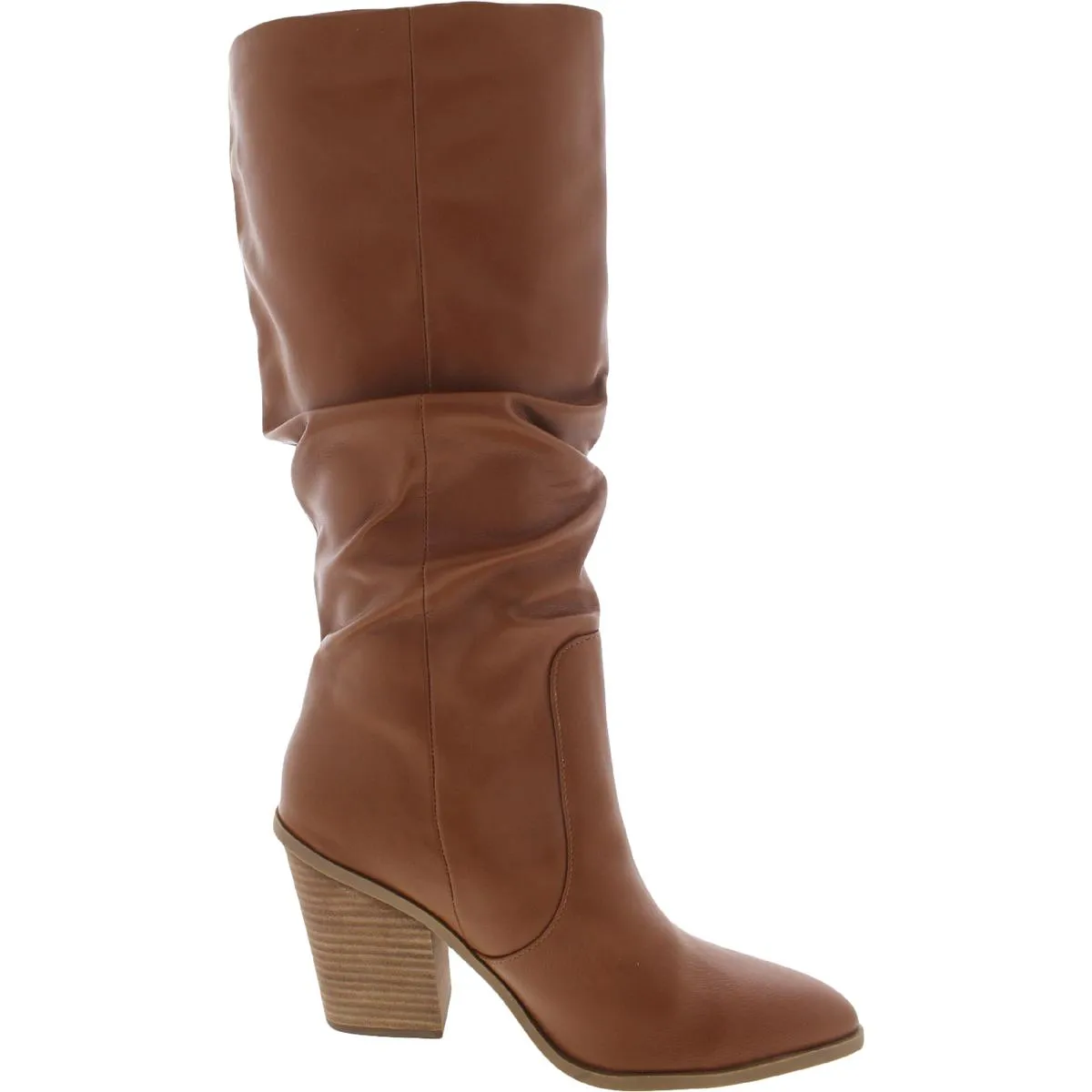 Numbra Womens Faux Leather Pointed Toe Mid-Calf Boots