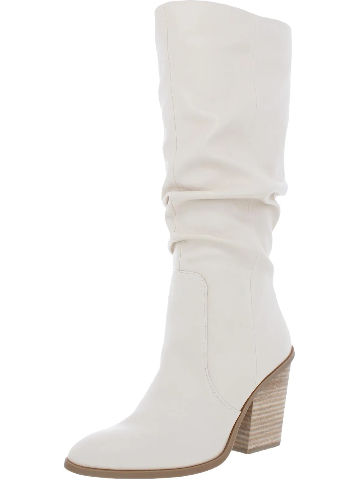 Numbra Womens Faux Leather Pointed Toe Mid-Calf Boots