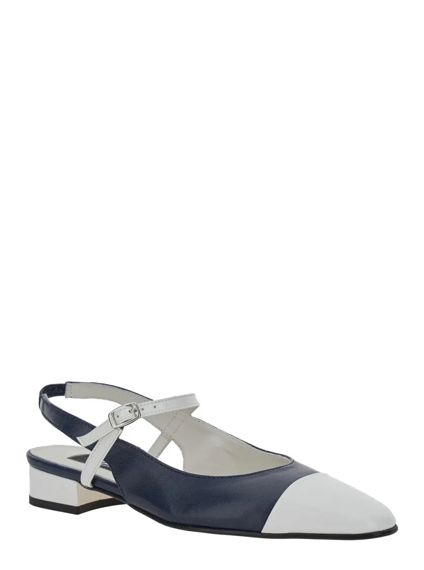 Oceanic Blue Slingback Ballet Shoes