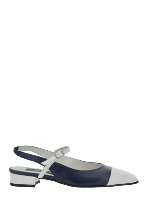 Oceanic Blue Slingback Ballet Shoes